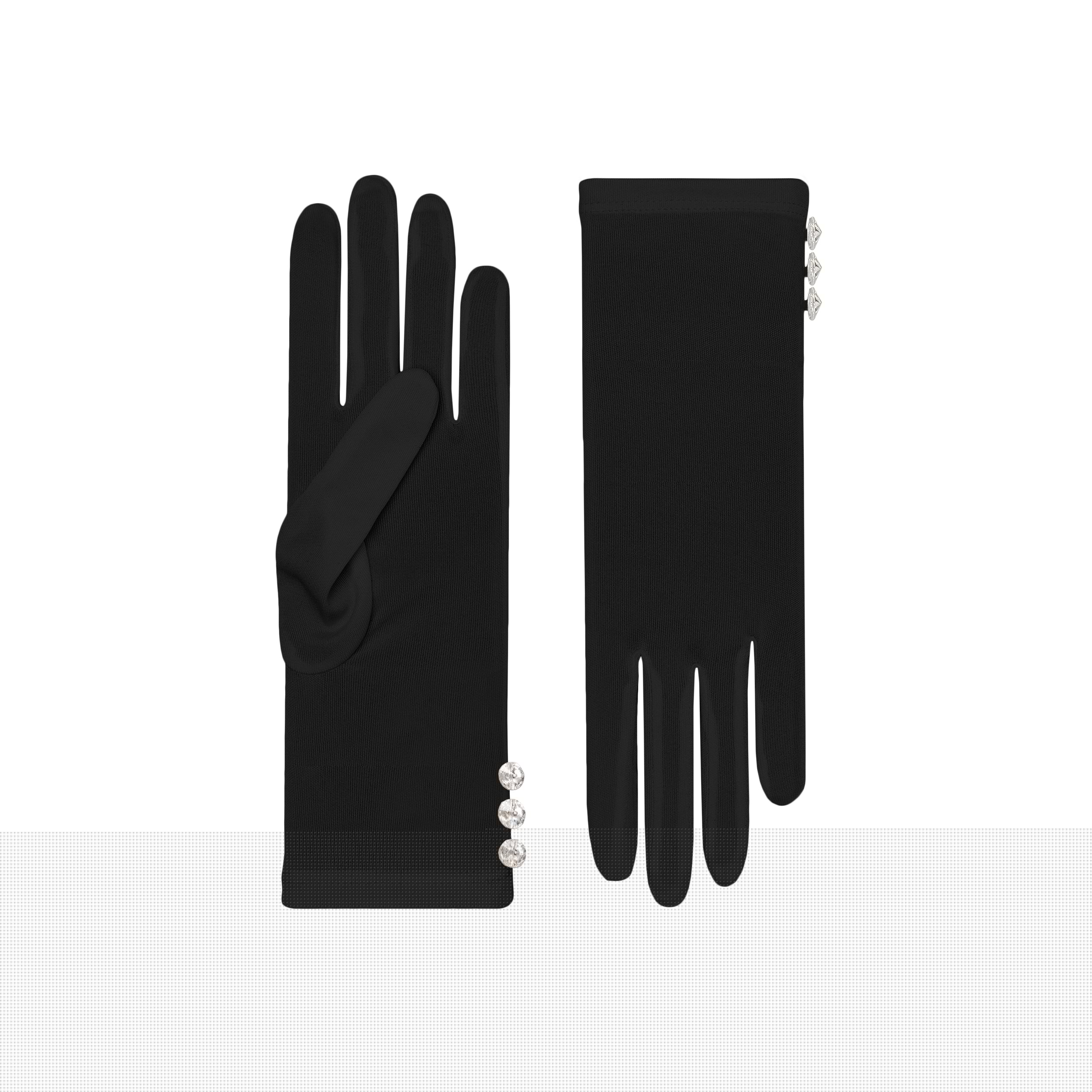 Clio | Bridal Silk Glove with 3 Buttons