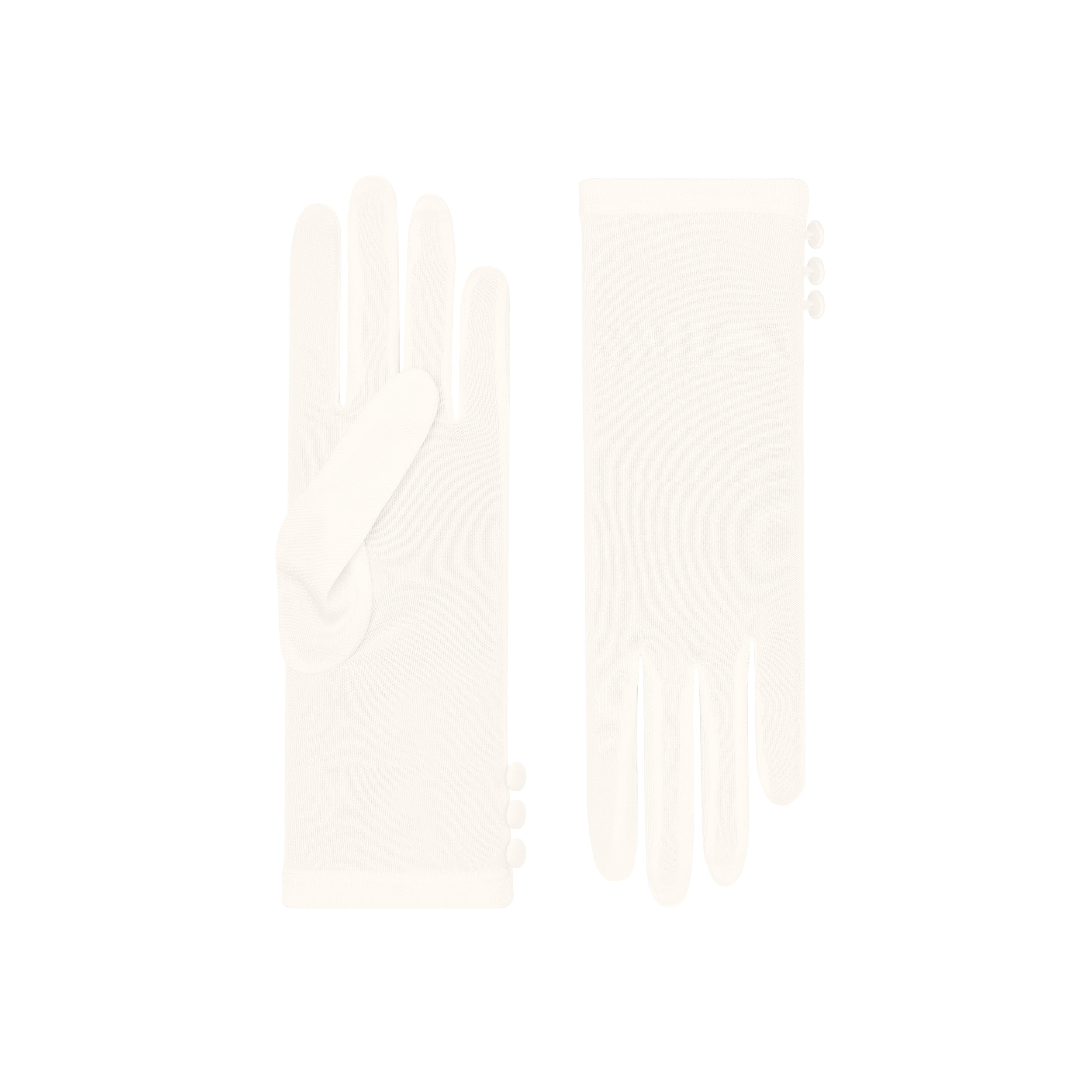 Clio | Bridal Silk Glove with 3 Buttons