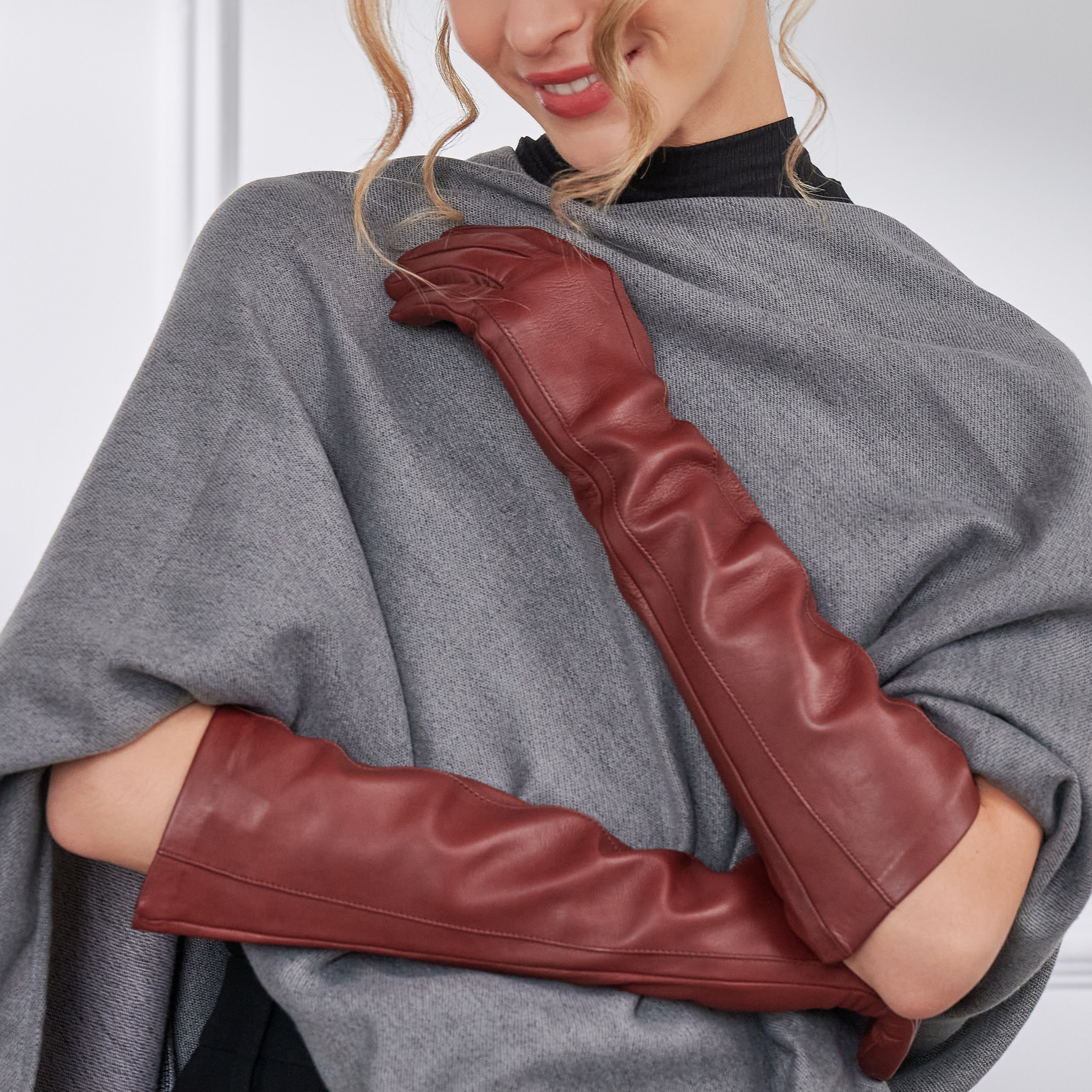 Clémence | Leather Glove with 2 Points