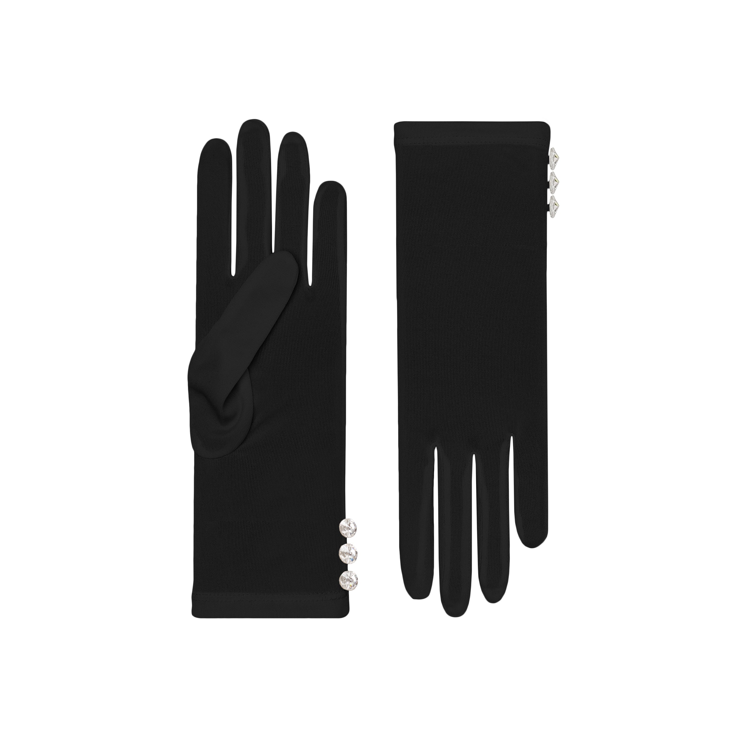 Clio | Bridal Silk Glove with 3 Buttons