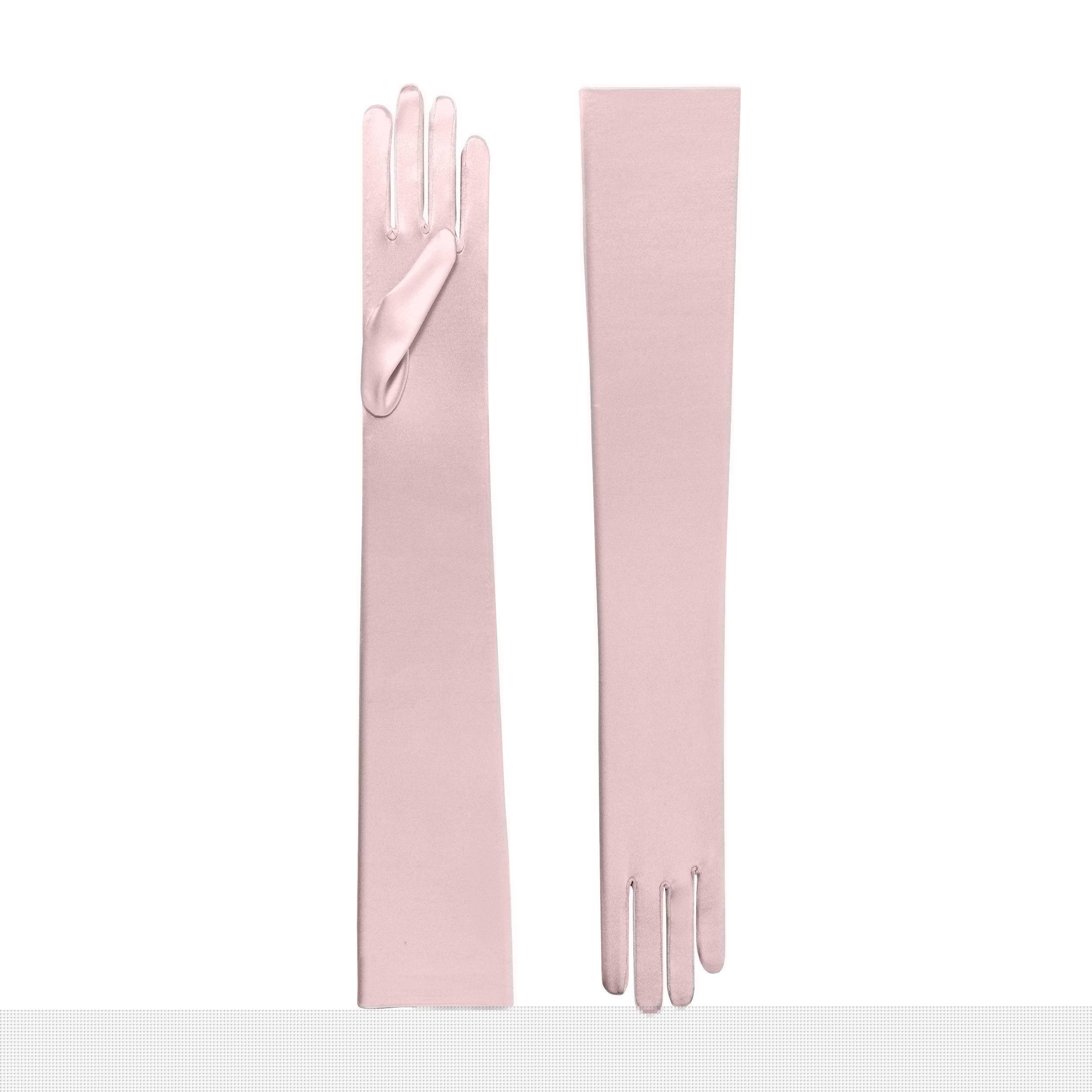 Hermione | Satin Opera Glove-Smokey Rose-Cornelia James